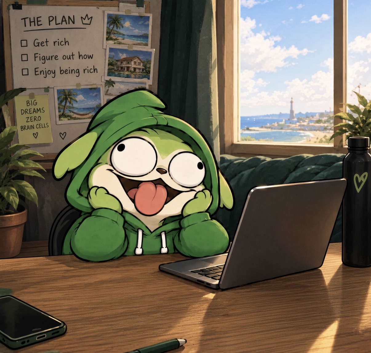 Gloob character reference illustration